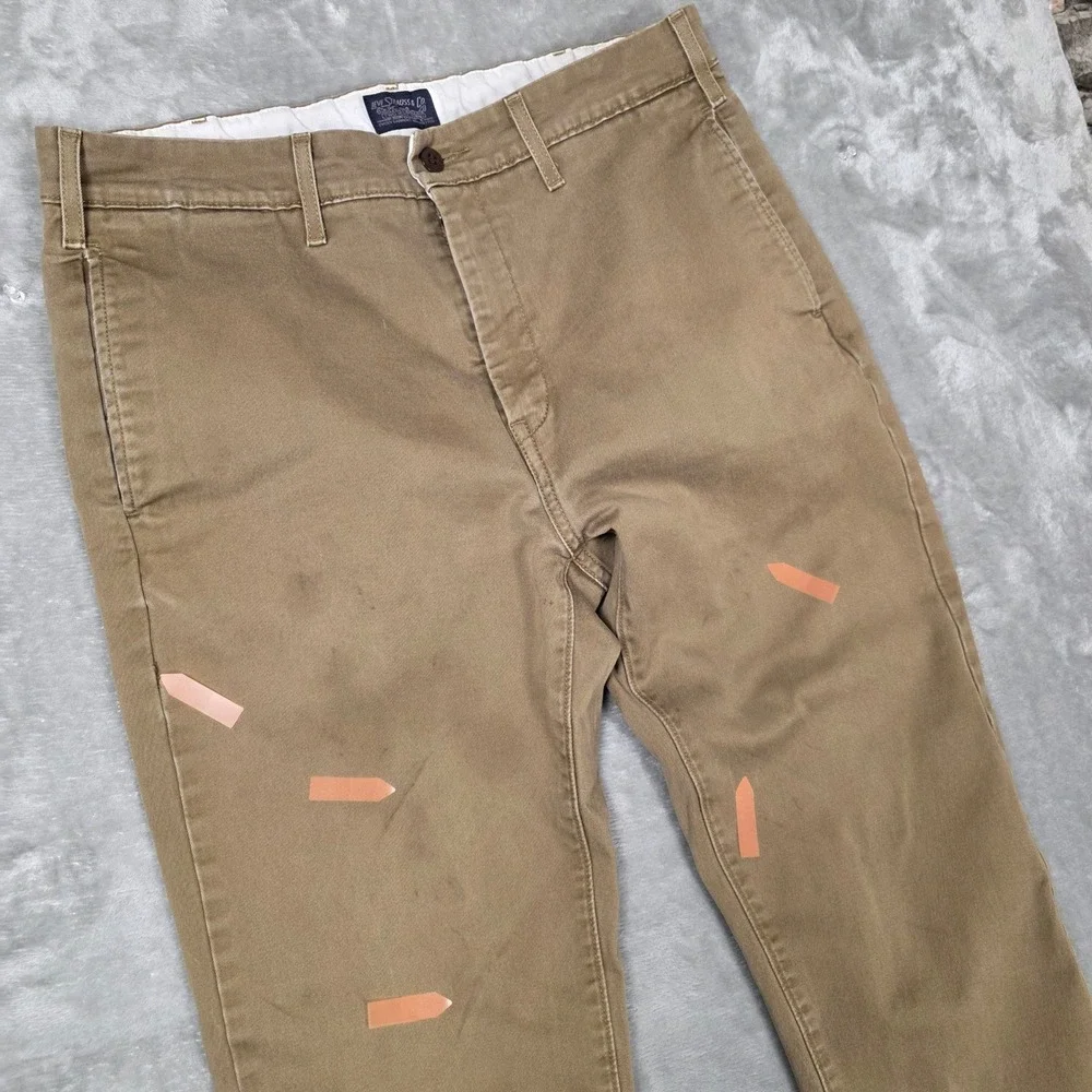 Levi's Chino Trousers Mens 32x36 Tan‎ Fair Slim Fit Cotton Stretch 24888-0011